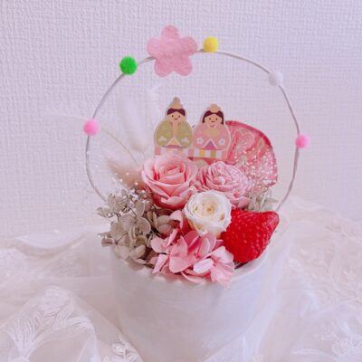 プリザーブドフラワーの春のアレンジ